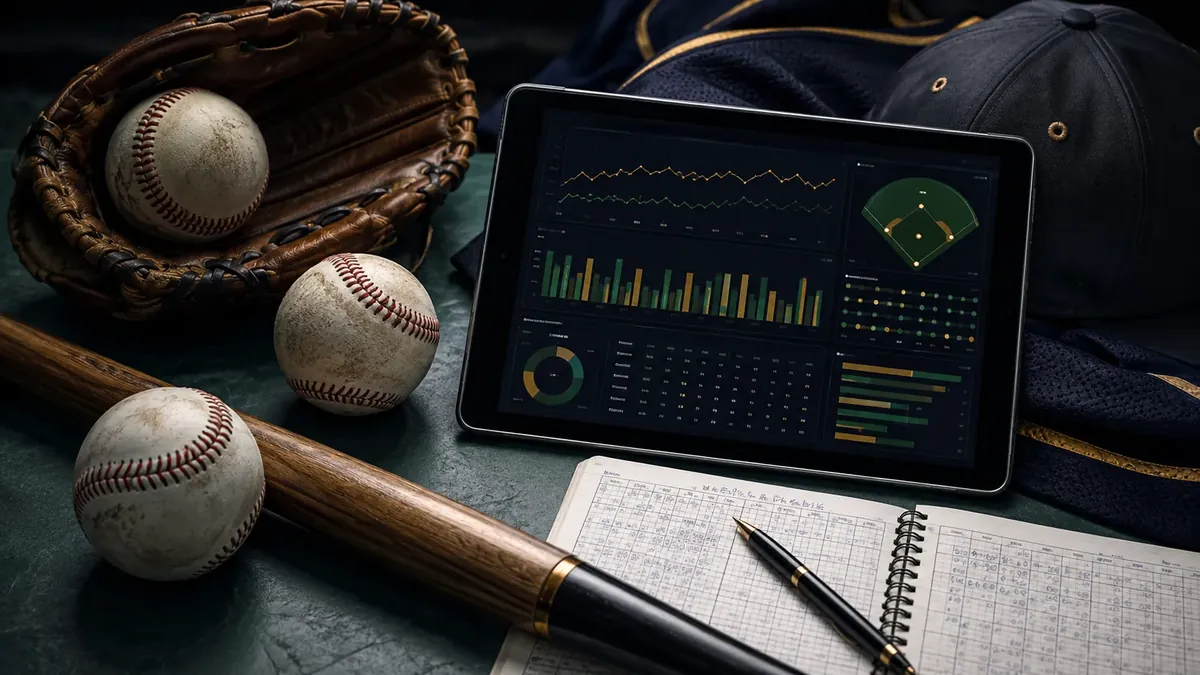 Sports analytics tablet and notebook used to compare betting data