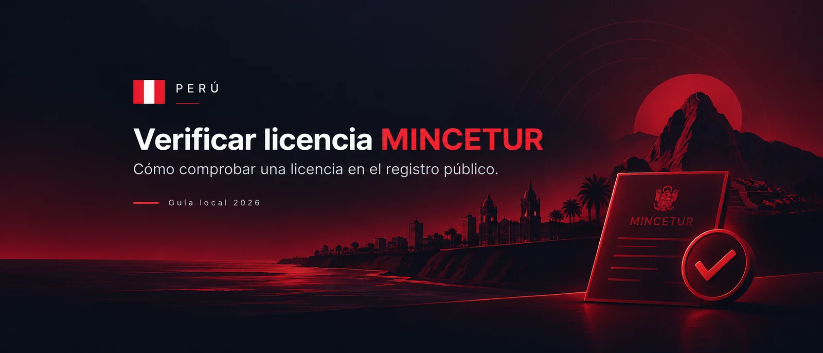 Verificar licencia MINCETUR para apuestas en Perú